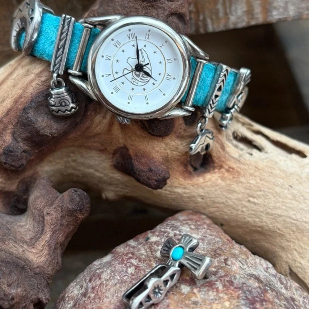 VINTAGE Prerogatives Native American Southwest Charm Watch Interchangeable NEW!